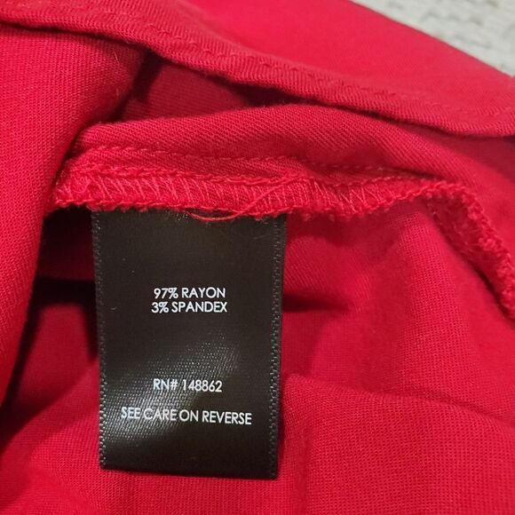 Plus Size Red Camisole Spaghetti Strap Tank 4X - Picture 5 of 6